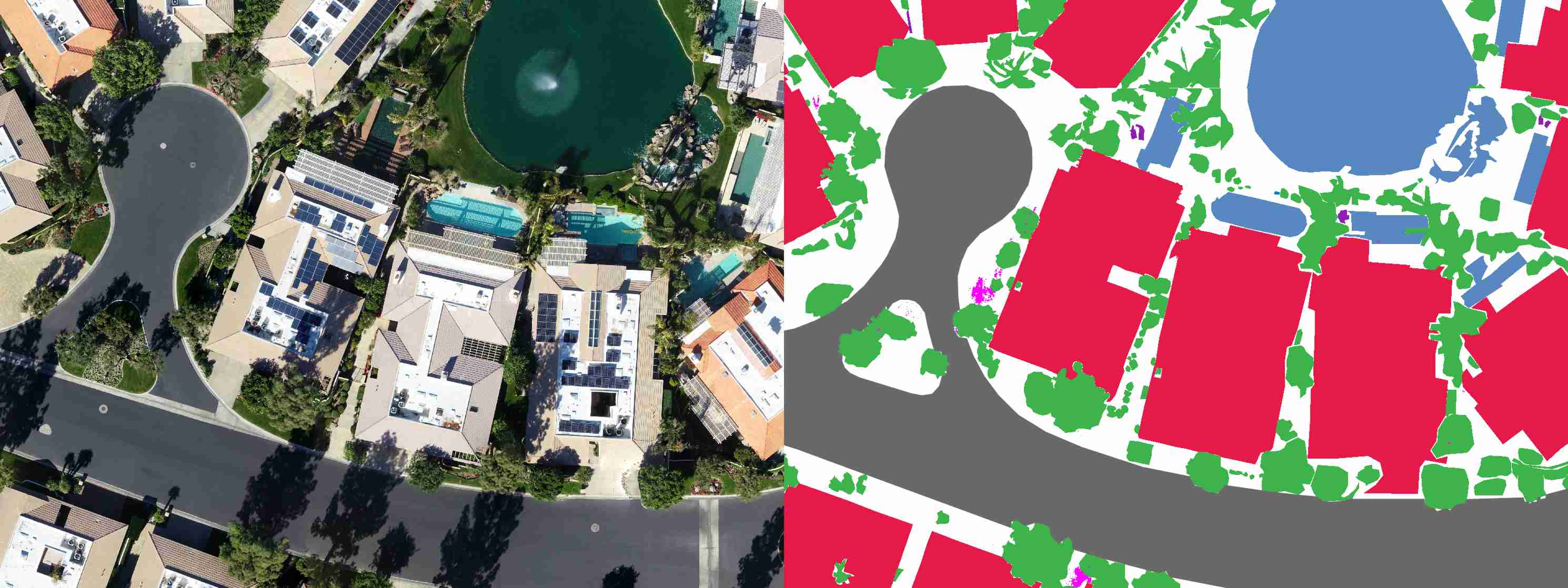 Sample image and mask of the DroneDeploy dataset